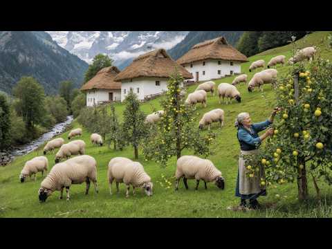 Peaceful Rural Life Harvesting Feeding Animals Simple Living