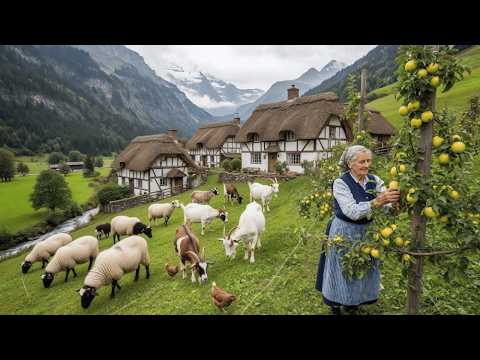 A Peaceful Day in The Countryside Apple Harvesting and