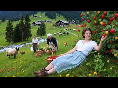 Beautiful Countryside Life Harvesting Fruits and Vegetables