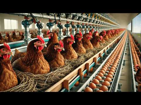 Millions Of Chicken Raised And Harvest For Egg Meat Factory