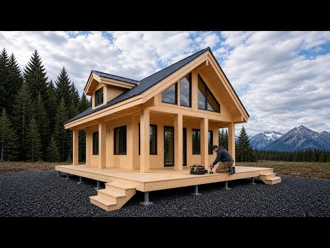 We Built a Good Wooden House Full Construction Process