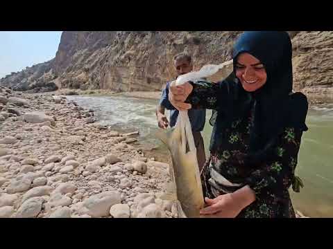 A nomadic couple going fishing and causing a commotion