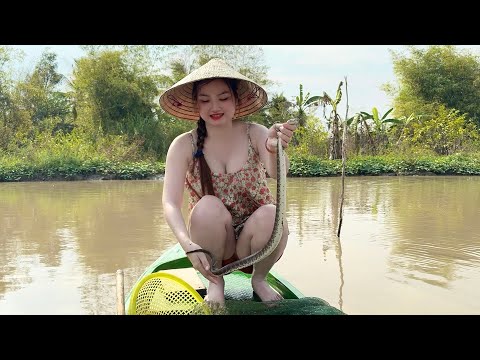 Rắn ĐEN Dính Bẫy Cuối Mùa Nước Và Món Nướng Siêu Ngọt Tại