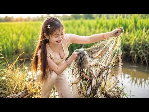 KHÔNG THỂ TIN NỔI Săn Cá Lớn Dày Đặc Sau Trận Mưa Nổi Nước