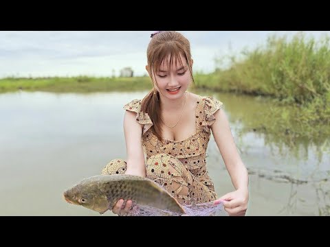 Giăng Lưới Săn Cá Sau Cơn Mưa Trúng Mánh Đầy Thau Mùa Nước
