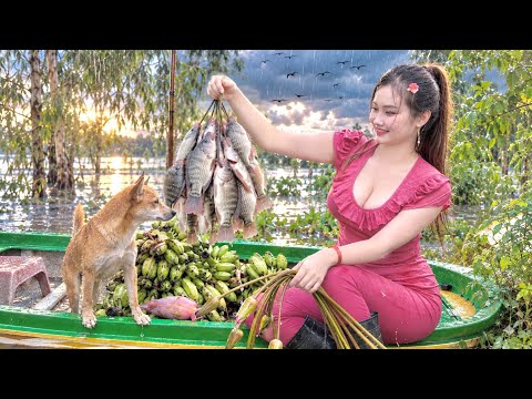 Hàng Nghìn Con Cá Xoáy Cuộn Theo NƯỚC LŨ Đi Tìm Săn Mồi