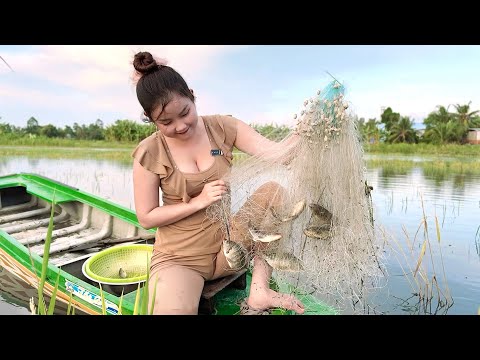 7H Ngâm Bẫy Lưới Dưới Mương Sâu Tìm Săn CÁ Mùa Nước Và Cái