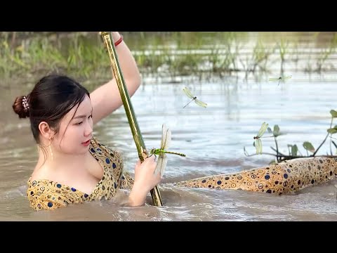 Lội Kênh BẮT CÁ Trốn Sâu Dưới Đáy Bẫy Neo Trúc Phương Trúng