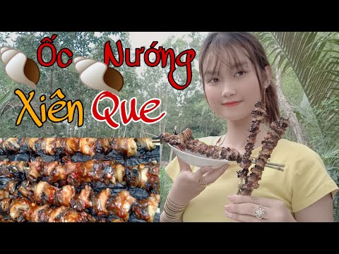 Ra Đồng Bắt Ốc Và Món Ốc Nướng Xiên Que Phết Nước Sốt Siêu
