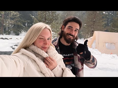 DERİN KARDA ŞİŞME ÇADIRLA KAMP