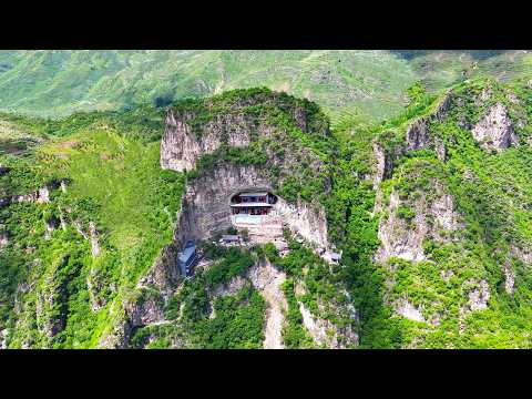 河北大山绝壁上竟发现一座神秘洞府 六层殿宇隐藏在巨大山洞里 里面究竟是什么样的 Inside a Mysterious