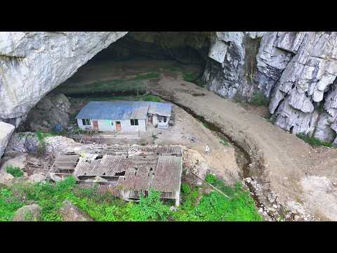 贵州深山洞里竟发现一人家 周围环境有山有水 走近一看世外桃源 A house was found in a cave