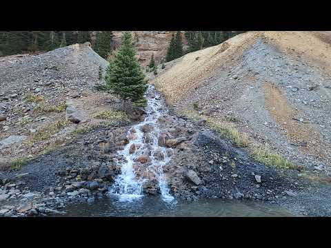 Slo motion waterfall Silverton Colorado October 6 2024