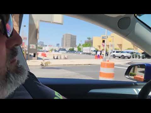 Geese and babies crossing street in Jersey City New Jersey