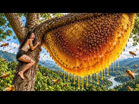 Dangerous Wild Honey Hunt The Giant Beehive Hidden High in
