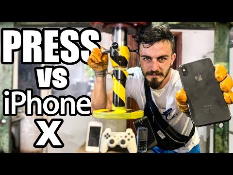 HİDROLİK PRESLE iPhone X EZMEK