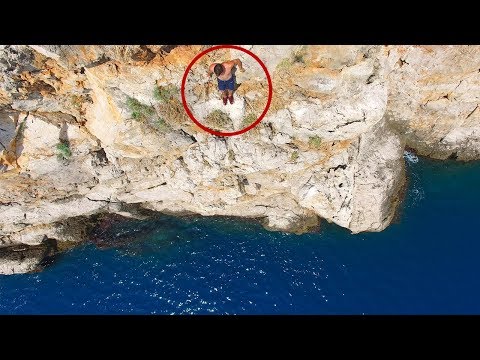 30 METREDEN DENİZE ATLADIM Cliff Jumping