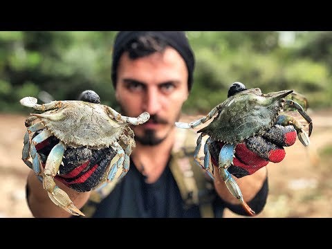 DOĞADA HAYATTA KALMAK İlkel Yöntemlerle Yengeç Avladım