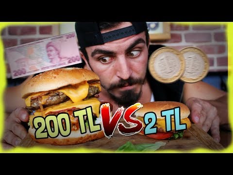 2 TL Vs 200 TL lik HAMBURGER BİM İÇERİR