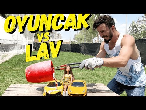 OYUNCAKLARIN ÜZERİNE LAV DÖKMEK EFSANE DENEY