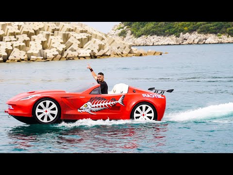 SUYUN ÜZERİNDE GİDEN ARABA