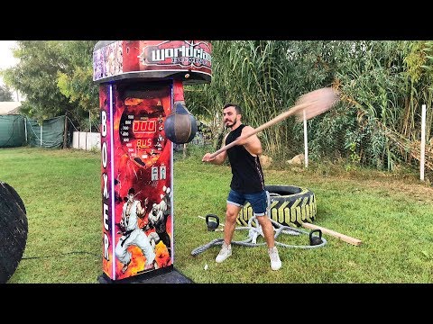 BOKS MAKİNESİNE KÜREKLE VURDUM