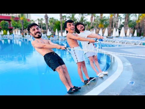 HAVUZA SON DÜŞEN KAZANIR HALAT YARIŞMASI