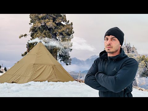KARLI DAĞDA SOBALI ÇADIR KURDUK DOĞADA HAYATTA KALMA