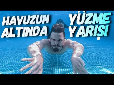 HAVUZUN ALTINDA YÜZME YARIŞMASI 50 METRE NEFES TUTMA
