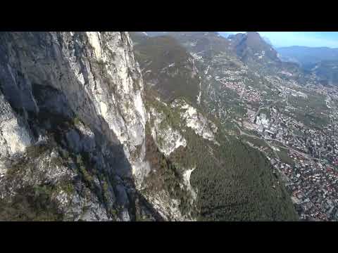 Cima Sat Wingsuit base jump at lakegarda