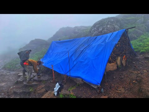 Nepali Mountain Village Life Sheep Shepherd Life Rainy Day
