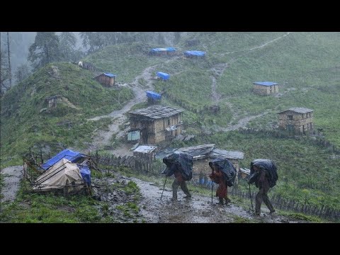 This is Most Peaceful Himalayan Village Life During Rainy
