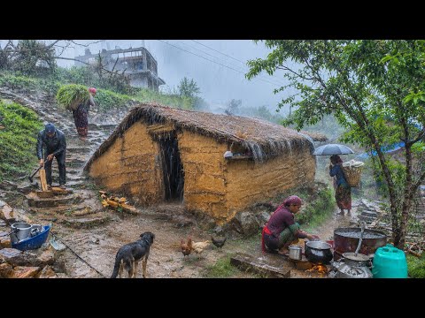 This is Himalayan Nepali Mountain Village Life During the