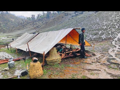 Real Himalayan Nepali Mountain Village Life During Heavy