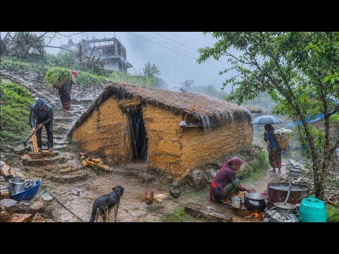 This is Himalayan Nepali Mountain Village Life During the