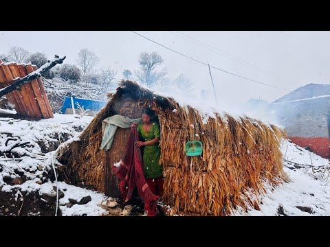 Best Life in The Nepali Mountain Village During the Snow