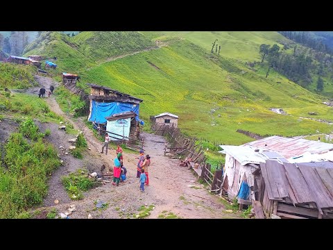 Nepali Mountain Village Life Rainy Day in Nepali Village