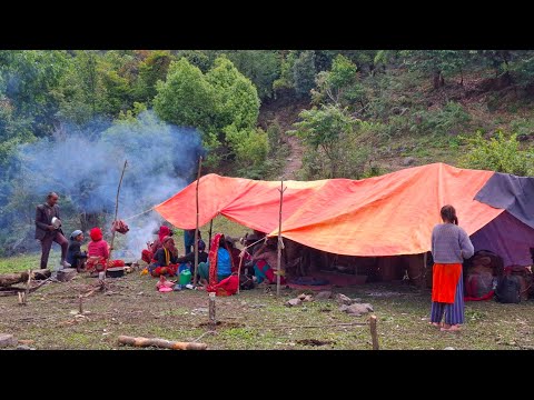 Nepali Mountain Village Life Primitive Way to Make Rice