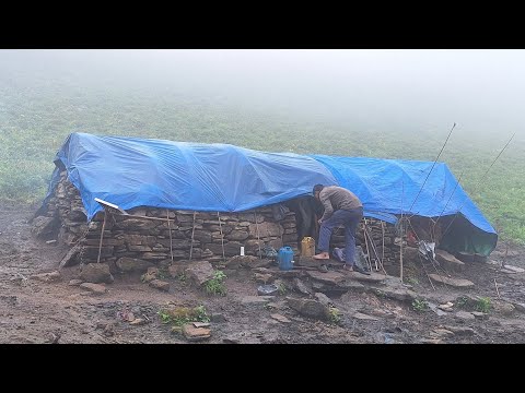 Nepali Mountain Village Life Making Ghee in the Himalayan