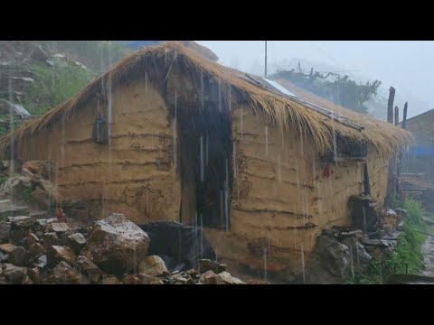This is Himalayan Mountain Village Life Rainy Day Rural