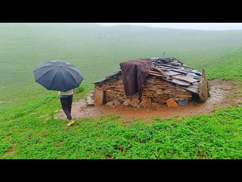 Nepali Mountain Village Life During the Rain Most Peaceful