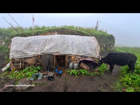 Simple the Best Nepali Himalayan Village Life Rainy Day