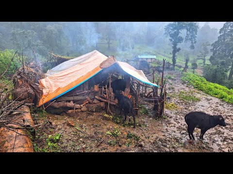 Real Himalayan Nepali Mountain Village Life During Heavy