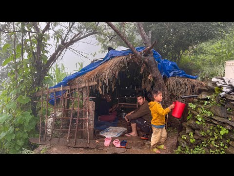 Poor But Happy Family Living in Beautiful House Nepali Food