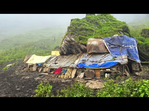 Naturally Beautiful Mountain Village Life During the Rain