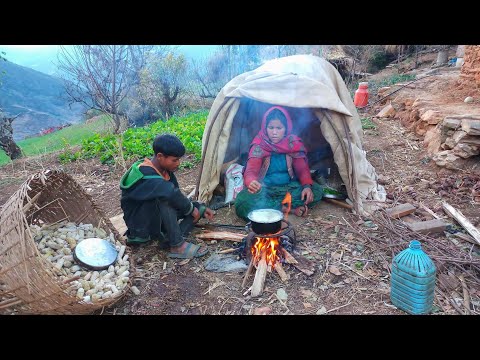 Mountain Village Life Poor Family Cooking Delicious Food
