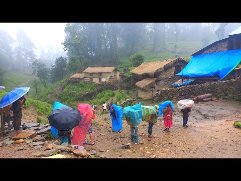 Rainy Day in Nepali Village Cooking Village Food Daily