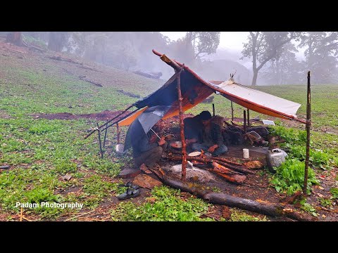 Nepali Mountain Village Life Rainy Day Sheep Shepherd Life