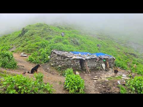 Real Himalayan Nepali Mountain Village Life During Heavy