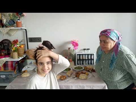 Tavuk kebab yaptı kızım salata basmati pirinç pilavı kesfet